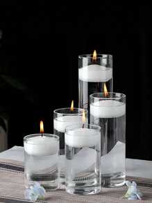 1 套玻璃烛台，浮动烛台，欧式情人节浪漫烛台，适用于烛光晚餐、生日派对、酒店宴会、婚礼，可放置浮动蜡烛，装饰、房间装饰、家居装饰、礼物