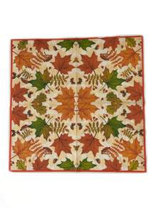 60pcs 13*13IN Party Disposable Napkins, Colorful Maple Leaf Pattern Paper Towels, Suitable For Various Themed Parties And Daily Use - Multicolor - View 5