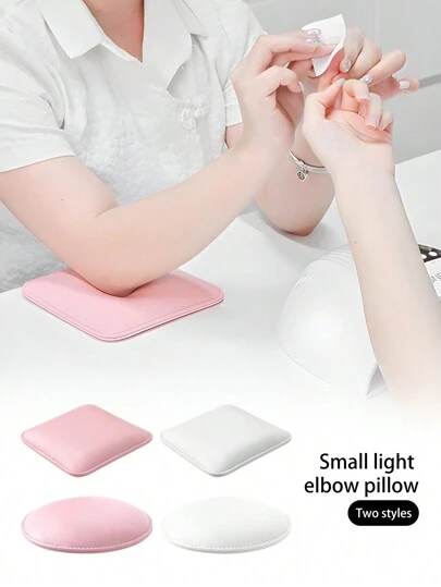 klimonla 1Pc Square Nail Elbow Pad, Circular Nail Pillow, Memory Pad, Easy To Clean And Comfortable Nail Protection Pad, Desktop Pad