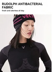 VECTOR MOTION Women's Sportswear Quick Dry T-Shirt And Leggings Set, Antibacterial Thermal Underwear, High Elasticity, Warm, Moisture-Wicking, Breathable, Outdoor