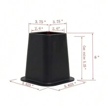 4Pcs Heavy Duty Bed Chair Risers Feet Leg Lift Furniture Extra Raisers Stand 4"/6" - 6 Inches - View 3