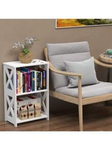 Bedside Table White Drawer Cabinet Small Side End Table Nightstand Storage Shelf - White - View 4