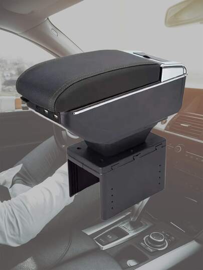 Descansabrazos Auto Universal Codera Almacenamiento Consola Central Porta Vasos Nissan VW SEAT Toyo ta Suzuki Vmingo Mexico