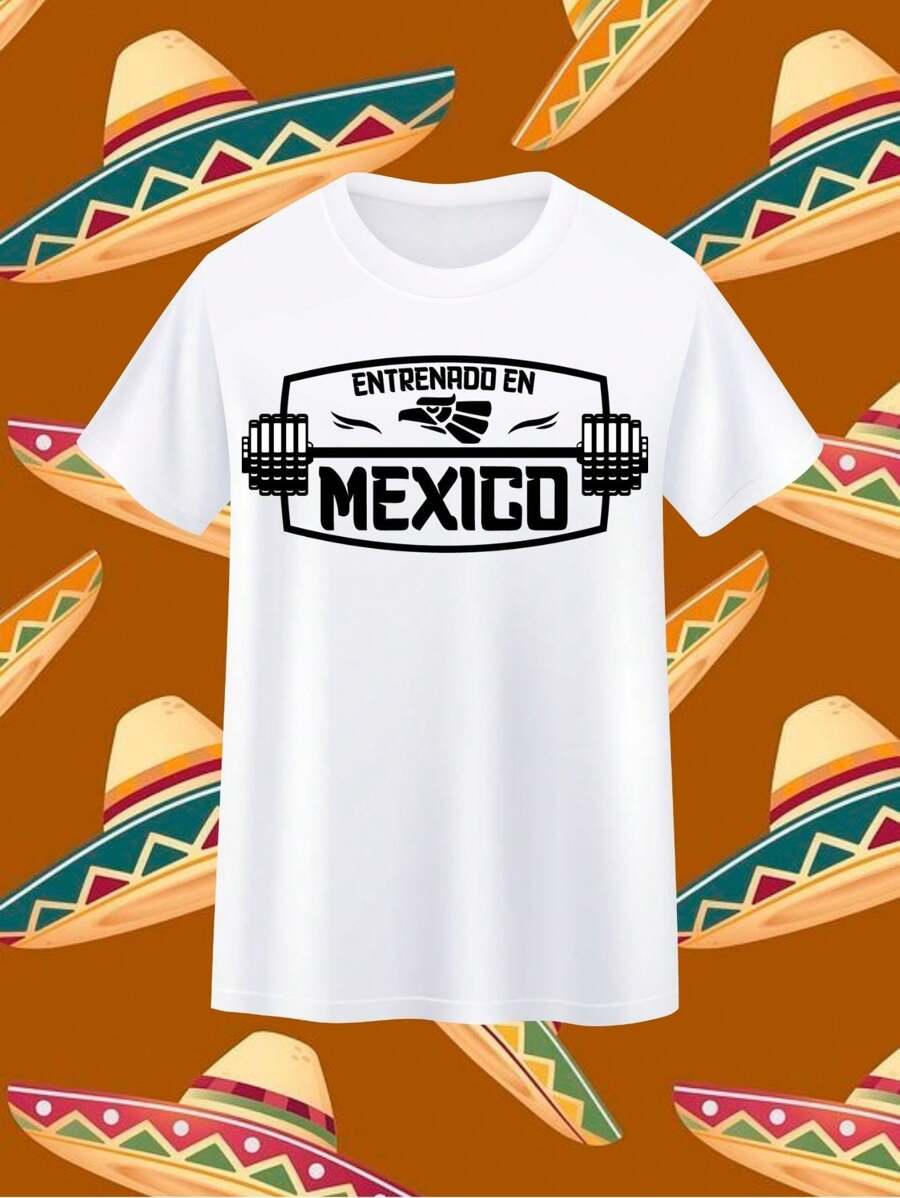 Mexico T-Shirt Trained In Mexico Homeland Mexicans Fashion - 白色 - 查看 1