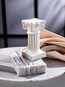 1/2pcs Mini Roman Column Greek Column Wedding Decorations Resin Roman Column Classic Greek Statue Office Desk Decor Architectural Sculpture Wedding Table Decor Home Wedding Gift - Multicolor - View 2