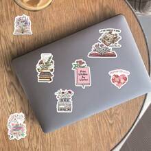 30 Stücke Retro-Stil Blumen- und Buch-Aufkleber, kleine Dekorationsempfehlungen, kreative Dekorationsaufkleber in verschiedenen Stilen. Geeignet für Fotoalben, Tagebücher, Tassen, Laptops, Handy, Scrapbooks, Zeitschriften