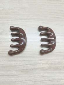 1 件简约多功能天然五爪刮痧按摩梳，防脱发按摩头皮指压梳，男女适用