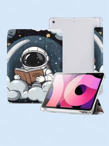 Ayotu Astronaut Case Compatible With Samsung Galaxy Tab/IPad,IPad 9th/8th/7th Generation 10.2 Inch ,New IPad 10th Generation Cover,With Auto Wake/Sleep,Four Corners Anti-Fall - Multicolor - View 2