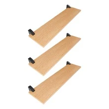 Trio Of Shelves 20 X 60 With 3D Spout Support - Brown - màu đen - Xem 2