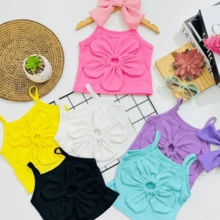 Flower Girl Strappy Blouse For Ages 2 To 10 - 查看 1