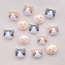 20/50/100pcs Mixed Random Mini Cartoon Fish Nail Art Decorations, Resin Nail Studs For DIY Manicure, Cute Nail Jewelry Accessories - Cat - View 3