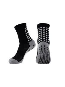 1/2 双男士中筒运动袜，时尚舒适黄色橡胶鞋底防滑减震透气，适合各种运动和锻炼 - 彩色 - 查看 2