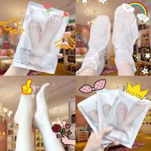 足部去角质，5 对山羊奶烟酰胺足膜，足部护理，适用于干燥、老化、开裂的足部去除老茧，柔嫩滋润双脚