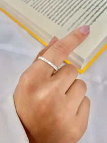 925 Sterling Silver Wedding Ring - 聯盟餐邊櫃 - 查看 2