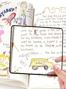 1/2/3Pcs Page Magnifying Sheet 3X Lightweight Optical Plastic Fresnel Lens Bookmark Flat Magnifier For The Elderly And People With Low Vision Reading Small Prints, Maps And Books - Multicolor - View 4