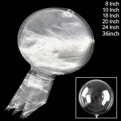 15 Stück 20-90cm transparente Bobo Bubble Luftballons, klare aufblasbare Luftballons mit Helium für Hochzeit, Geburtstag, Partydekoration, Einschulung, Valentinstag