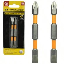 4 Bit Set Kit Double Tip Phillips Slotted Magnetic Stainless Steel Ph2 - Silver - View 1