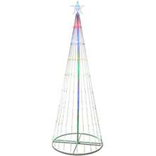 Pre-Lit LED Animated Flashing Pop-Up Christmas Tree 190 Cm - Multicolour - as pic - View 1