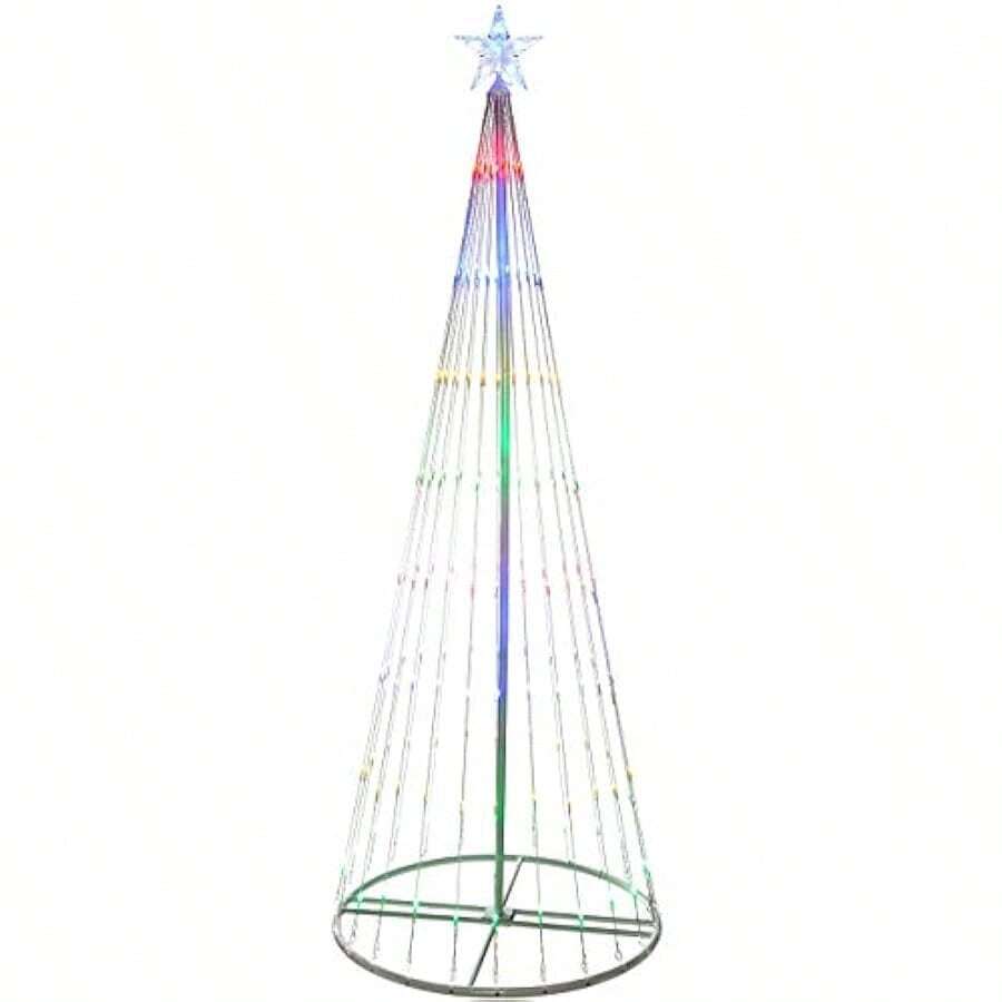 Pre-Lit LED Animated Flashing Pop-Up Christmas Tree 190 Cm - Multicolour - as pic - View 1