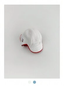 1 件装软帽檐新款冬季保暖刺绣羊毛绒棒球帽，时尚情侣儿童款，酒红色蓬松字母帽，秋冬 - 彩色 - 查看 19