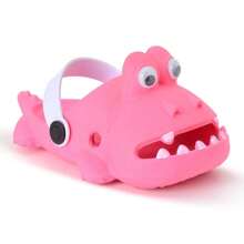 Babouche Sandals For Boys And Girls Dinosaur Baby Soft And Flexible - 玫紅色 - 查看 1