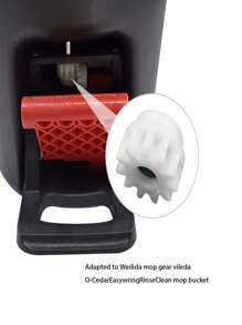 1/2pcs Microfiber Mop Gear Replacement Parts Suitable For Mop Bucket, O-Cedar EasyWring RinseClean Accessories - White - View 3