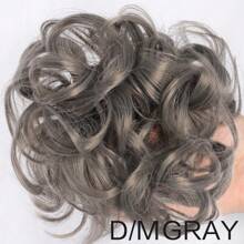 Large Messy Bun Hair Piece Wavy Curly Scrunchies Synthetic Chignon Ponytail Hair Extensions Thick Updo Hairpieces For Women - Multicolor - View 19