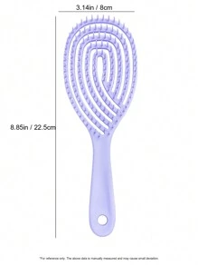 1 件镂空顺发梳，顺发刷，快速吹干，原装顺发刷，男女干湿发刷，符合人体工程学，热弯曲梳齿，顺发结无障碍，发梳适用于柔软的直发和卷发，不打结的柔软而有弹性的刷毛，适用于直发、卷发和浓密的头发，护发，女孩的礼物 - 彩色 - 查看 6