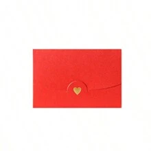 10pcs/Pack Mini Greeting Card Envelopes, Gold Foil Heart Shiny Paper Envelopes Back To School - 10.5*7CM - View 15