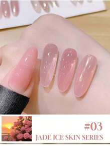 15毫升半透明裸色指甲油，新款流行美甲底色，玉色、果冻色、裸色、冰透明奶茶色，美甲沙龙专用，DIY美甲 - 彩色 - 查看 5