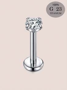 CIZME 1 件 16 克 G23 钛合金唇环女士唇钉梦露美杜莎穿孔珠宝 2 毫米 3 毫米 4 毫米 CZ 顶部 6 毫米 8 毫米 10 毫米耳轮软骨耳屏耳环耳钉穿孔 - 唇釘 - 查看 4