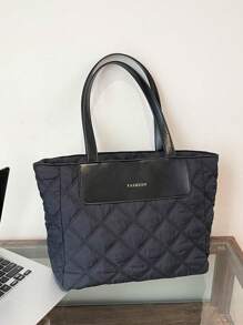 大容量时尚菱形单肩包，秋冬百搭