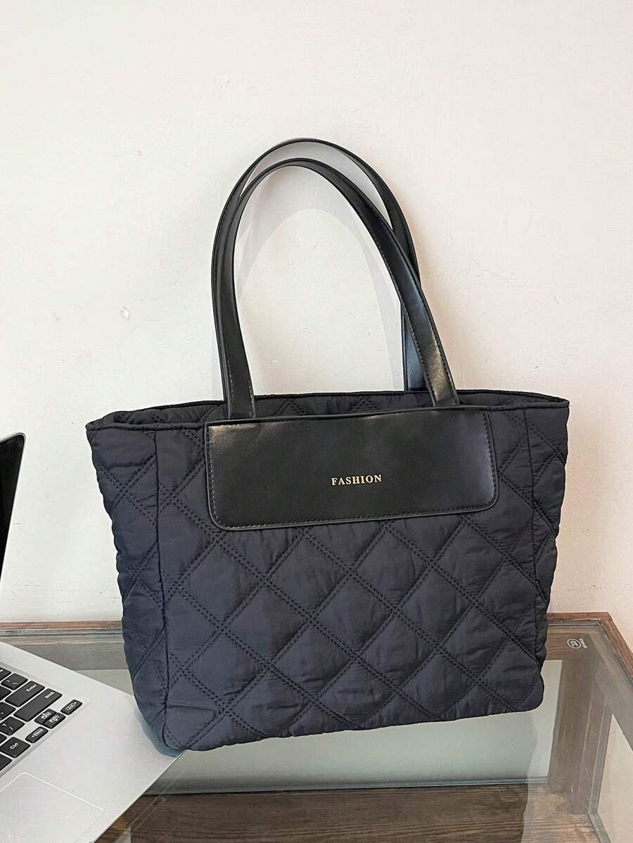 大容量时尚菱形单肩包，秋冬百搭