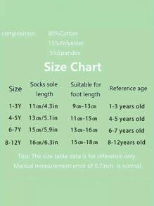 5 đôi tất trẻ em hình gấu hoạt hình, thích hợp cho đi học, ở nhà, ngoài trời, phù hợp cho bé trai và bé gái, mùa xuân và mùa thu - Nhiều màu - Xem 12