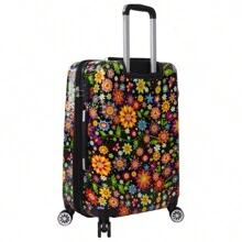 20 英寸聚碳酸酯全印花可扩展行李箱，欧洲品牌法国设计，耐用、防水、防刮、静音轮、TSA 锁、多种颜色、1 年保修，旅行必备，节日氛围，春季时尚基本款，舒适的家庭旅行，特别的礼物，顶级单品，春夏鲜艳色彩，男女通用，适合廉价航空随身携带 - V - 查看 4