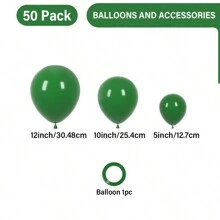 50/96顆深綠色氣球，不同尺寸（18/12/10/5英吋）深綠色氣球花環拱門套裝，適用於婚禮、新娘派對、生日、畢業典禮、週年紀念和個人裝飾 - 墨綠色 - 查看 12
