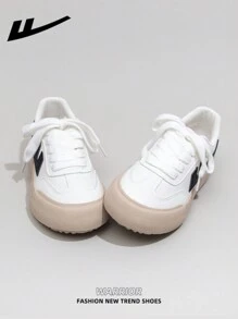 WARRIOR Women's 1 Pair Lightweight Lace Up Low-Top Casual Shoes, Versatile Flat Walking Sneakers, Fashionable & Comfortable, Breathable Women Sports Shoes