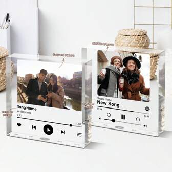 1PC Custom Acrylic Decorative Plaque - Customizable With Text And Pictures, Holiday Greetings, Birthday Gifts | Inspiring Desktop Display | No Power Supply Required | Great For Home Decoration, Valentine's Day, Valentine's Day Decor,Multi-Functional, Ornamental,Anti-Mold,Reusable,Adorable,High-Quality,Cute,Vintage,Colorful,Custom,Personalized,Unique,Ideal Gifts For Him,Ideal Gifts For Her,Her,Boyfriend,Girlfriend,Dad,Mom,Family,Friends,Son,Daughter,School Students,Dining Room,Bathroom,Living Room,Bedroom,Office,Tea Room,School,Home,Home Bedroom Refresh Graduation