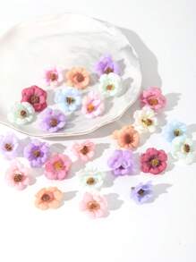 50 piezas/30 piezas Cabezas de flores de margarita artificiales de 3 CM/1.18 pulgadas, flores artificiales falsas, cabezas de flores de margarita artificiales, utilizadas para manualidades DIY, bodas, vestidos, decoración de fiestas, regalos, decoración del hogar, cumpleaños, graduación, decoración de otoño