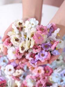 50 piezas/30 piezas Cabezas de flores de margarita artificiales de 3 CM/1.18 pulgadas, flores artificiales falsas, cabezas de flores de margarita artificiales, utilizadas para manualidades DIY, bodas, vestidos, decoración de fiestas, regalos, decoración del hogar, cumpleaños, graduación, decoración de otoño