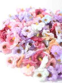 50 piezas/30 piezas Cabezas de flores de margarita artificiales de 3 CM/1.18 pulgadas, flores artificiales falsas, cabezas de flores de margarita artificiales, utilizadas para manualidades DIY, bodas, vestidos, decoración de fiestas, regalos, decoración del hogar, cumpleaños, graduación, decoración de otoño