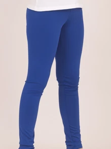 Girls' Leggings Kids Youth Suplex 6-8-10-12-14-16 Lavin Basic - 寶藍色 - 查看 2