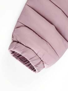 Risissida Women's Autumn Minimalist Hooded Cape Jacket - No Zipper Design, Practical Pockets - Baby Pink - View 9