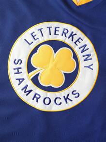 Maglia da hockey su ghiaccio da uomo stile boyfriend, scollo a V, ricamo, maniche lunghe, uniforme #69