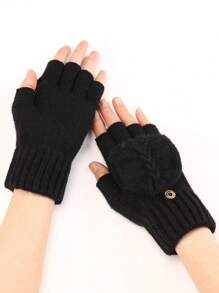 1 paire de gants sans doigts tricotés pour femmes avec motif torsadé et bord à franges. Réchauffe-bras mode en mélange de laine pour l'automne/l'hiver, idéal pour écrire, le bureau, le ski, garder au chaud