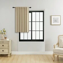 Có sẵn 4 tấm và kích thước 1 tấm/2 tấm Bộ tấm rèm: Rèm cửa có túi/màn che phía sau, có kẹp, rèm cách nhiệt màu trơn cản sáng cho phòng khách, văn phòng, phòng ngủ, nhà bếp, nhiều không gian khác nhau - Màu be - Xem 33