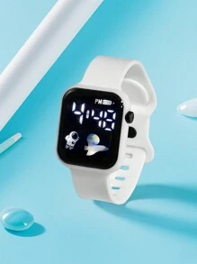 2 Stücke/1 Stück neue LED Digital Astronaut Flugzeug Uhr, minimalistisch und mehrfarbig, geeignet als Halloween, Weihnachts-, Geburtstagsggeschenk, Partneruhr