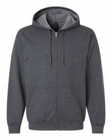 Gildan - Softstyle® Full-Zip Hooded Sweatshirt - SF600 - 深色石楠花 - 查看 1