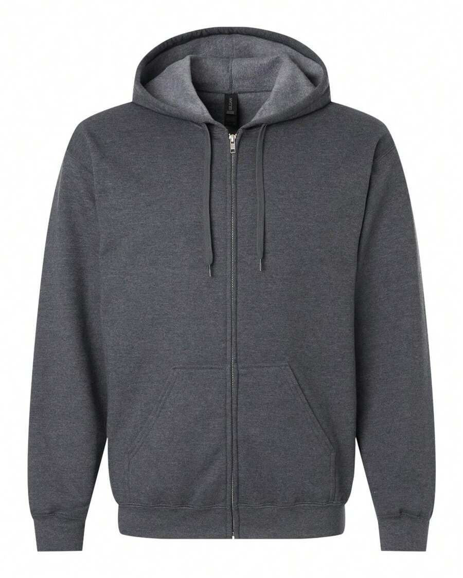 Gildan - Softstyle® Full-Zip Hooded Sweatshirt - SF600 - 深色石楠花 - 查看 1
