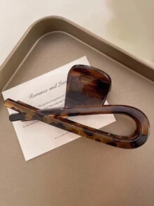 3 chiếc kẹp tóc nhựa vuông họa tiết da báo bóng lớn, thời trang đa năng, thanh lịch, phụ kiện tóc phong cách tối giản đơn giản thích hợp cho các buổi đi chơi hàng ngày, giải trí, tiệc tùng, đi làm, nghỉ mát, làm tóc, rửa mặt/tóc, trang điểm, phối trang phục - Nhiều màu - Xem 5